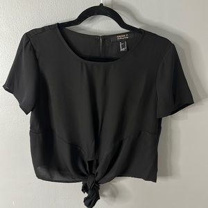 Sheer dressy black top